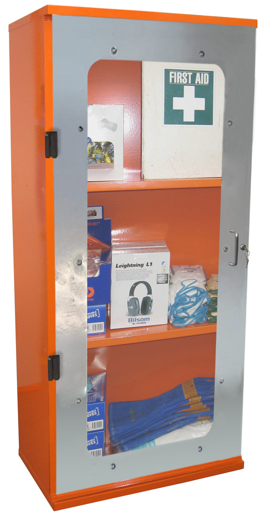 PPE Storage Cabinet - Single Perspex Door - 3 Shelves