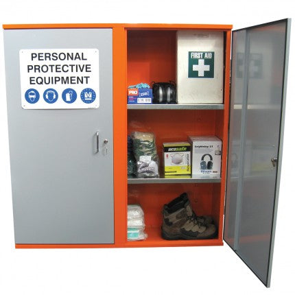 PPE Storage Cabinet - Double Door - 3 Shelves - STOREMASTA